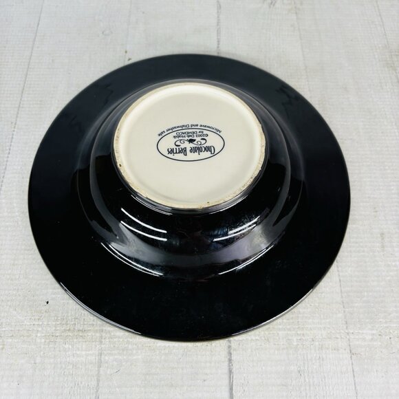 2003 Deb Hrabik For Demdaco CHOCOLATE BERRIES Ceramic Large Rim Soup Bowls Set 3 - Picture 7 of 16